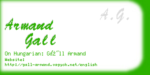 armand gall business card